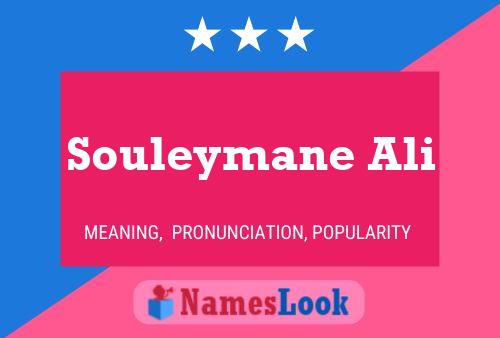 Постер имени Souleymane Ali