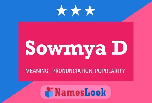 Постер имени Sowmya D