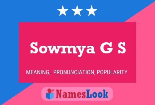 Постер имени Sowmya G S