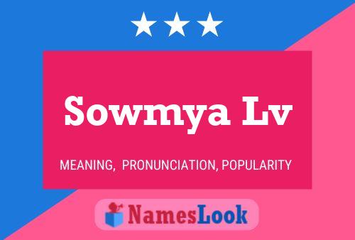 Постер имени Sowmya Lv