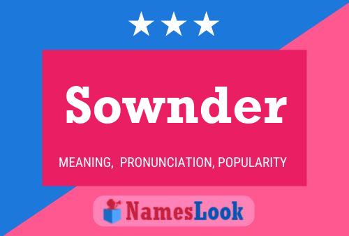 Постер имени Sownder