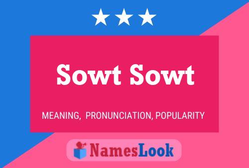 Постер имени Sowt Sowt