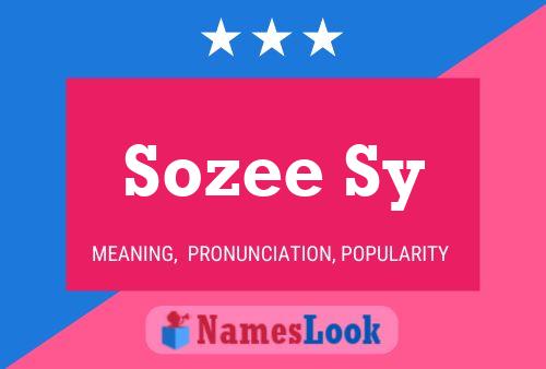 Постер имени Sozee Sy