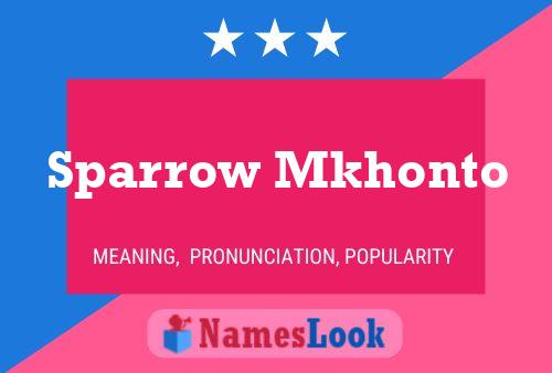 Постер имени Sparrow Mkhonto