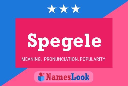 Постер имени Spegele