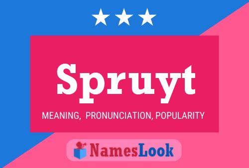 Постер имени Spruyt