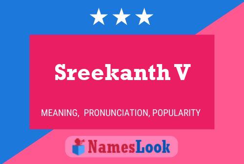 Постер имени Sreekanth V