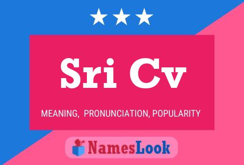 Постер имени Sri Cv