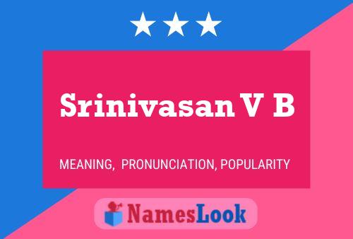 Постер имени Srinivasan V B