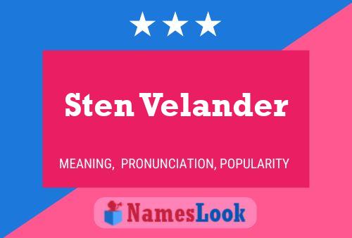 Постер имени Sten Velander