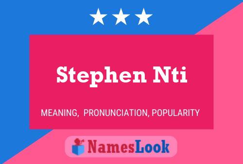 Постер имени Stephen Nti