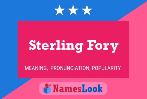 Постер имени Sterling Fory