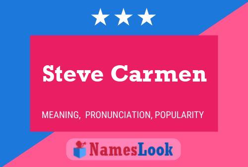 Постер имени Steve Carmen