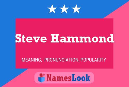 Постер имени Steve Hammond