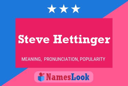 Постер имени Steve Hettinger