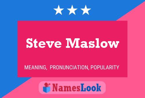 Постер имени Steve Maslow