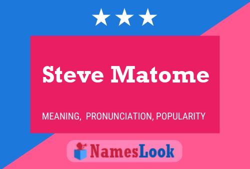 Постер имени Steve Matome