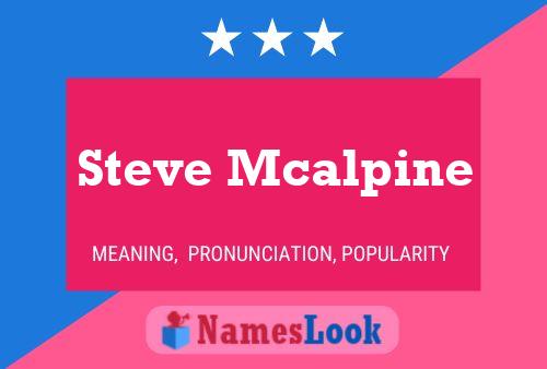 Постер имени Steve Mcalpine