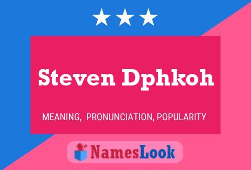 Постер имени Steven Dphkoh