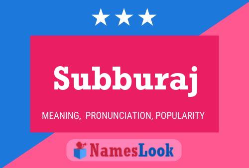 Постер имени Subburaj