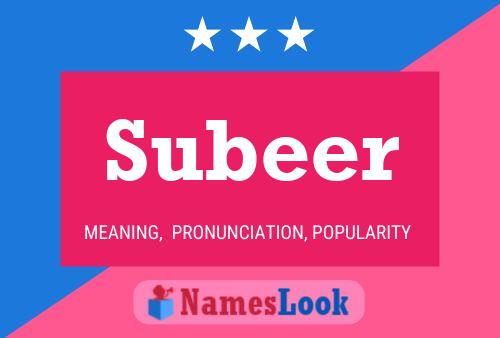 Постер имени Subeer