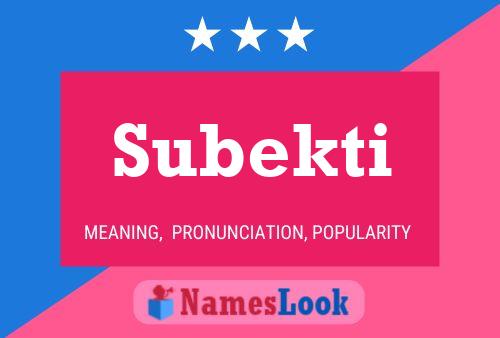 Постер имени Subekti