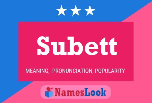 Постер имени Subett