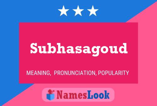 Постер имени Subhasagoud