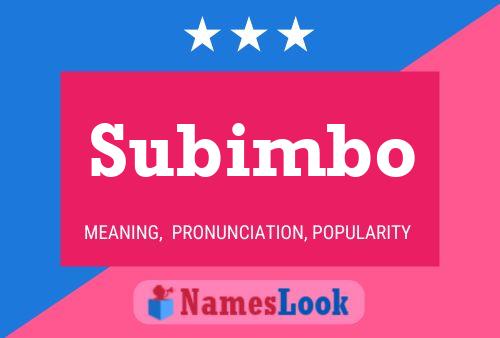 Постер имени Subimbo