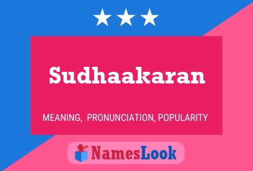 Постер имени Sudhaakaran