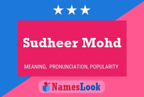 Постер имени Sudheer Mohd