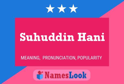 Постер имени Suhuddin Hani