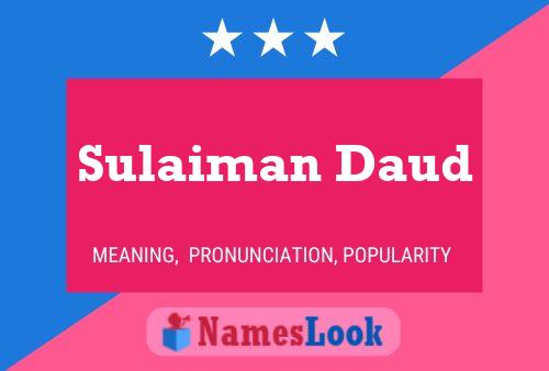 Постер имени Sulaiman Daud