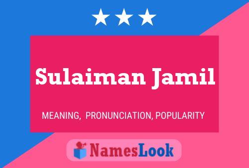 Постер имени Sulaiman Jamil