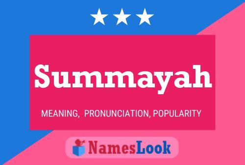 Постер имени Summayah