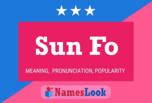 Постер имени Sun Fo