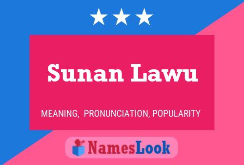 Постер имени Sunan Lawu