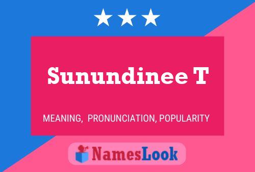 Постер имени Sunundinee T