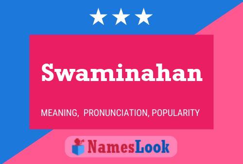 Постер имени Swaminahan