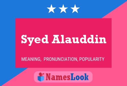 Постер имени Syed Alauddin