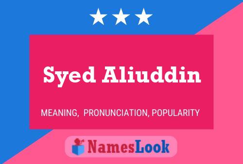 Постер имени Syed Aliuddin