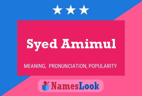 Постер имени Syed Amimul