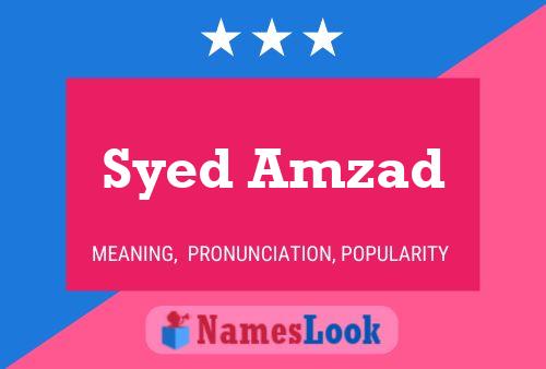 Постер имени Syed Amzad