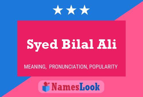 Постер имени Syed Bilal Ali