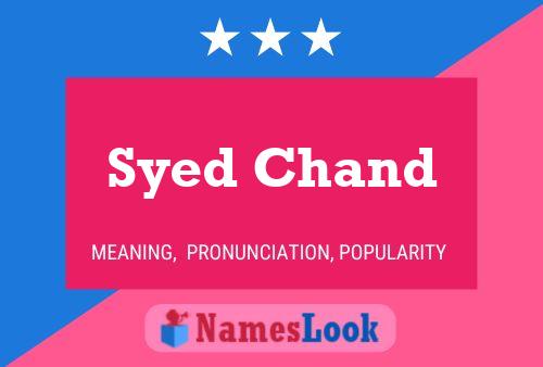 Постер имени Syed Chand