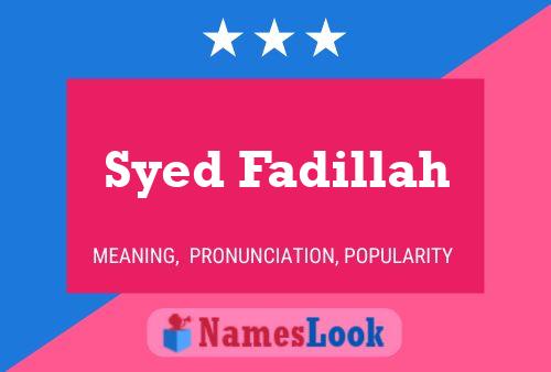 Постер имени Syed Fadillah