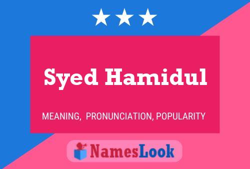 Постер имени Syed Hamidul