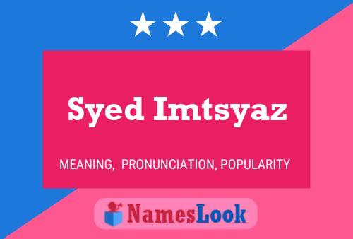 Постер имени Syed Imtsyaz