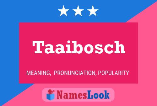 Постер имени Taaibosch