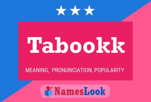 Постер имени Tabookk